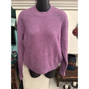 NWOT ABOUND NORDSTROM LAVENDER THERMAL WAFFLE KNIT SWEATER XS